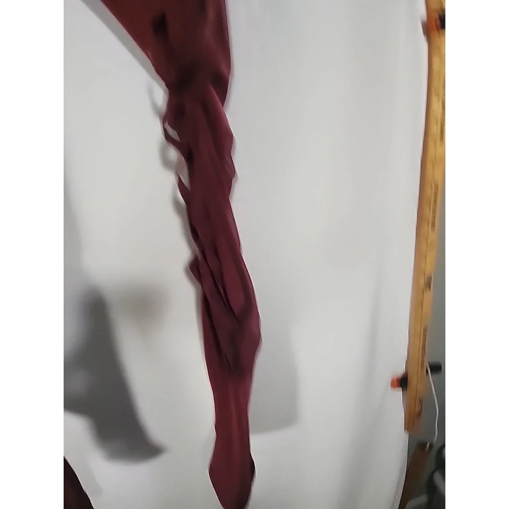 Alo Yoga‎ High Waist Wrapped Stirrup Legging Burgundy Mesh Cutout Womens S